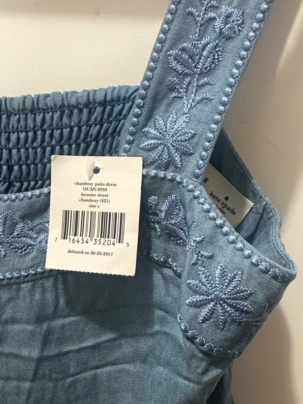 Kate Spade Chambray Tiered Sleeveless Midi Dress Size Small NWT - Picture 7 of 10